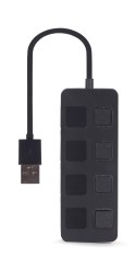 Hub USB 2.0 4-Portowy Gembird (czarny) Gembird